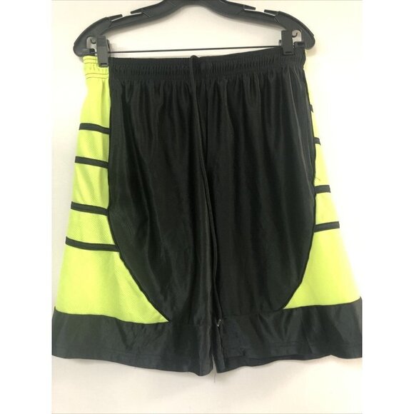 Mens BLACK ATHLETIC SHORTS Gray Camo Sides MOISTURE WICK Pockets SIZE L 36-38 - Picture 1 of 4